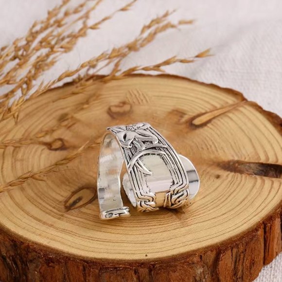 Boho Floral Lily Spoon Ring #761 - Picture 8 of 9